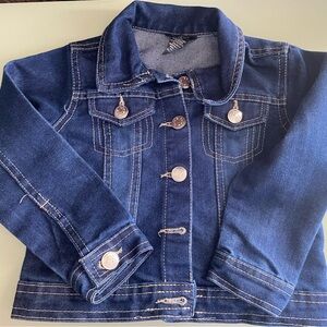 Bebe girls jacket size 4 denim dark wash spring summer button